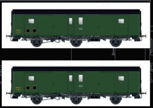 LS Models MW104 2er Set Packwagen Dqd2m SNCF, Ep.IIIc/d, Schlußlicht